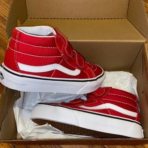 Skating shoe white and red Vans 11 toddler